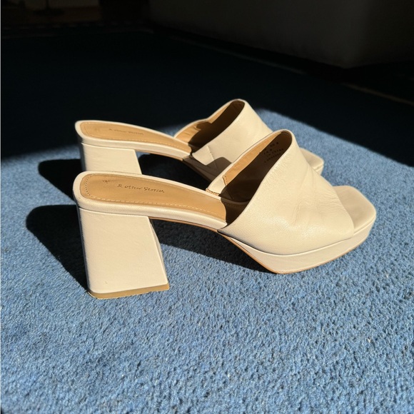 Classic Leather Mules by & Other Stories - Beige - Size USA 8.5, EUR 39 - Picture 5 of 7